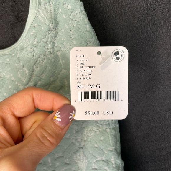 NWT Intimately Free People With Love Thong Bodysuit - Blue Surf - Size M/L - Picture 7 of 15